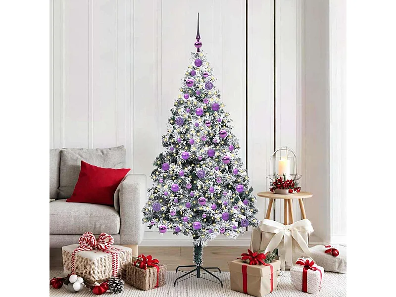 Albero di Natale artificiale verde 180 cm PVC, acciaio e plastica