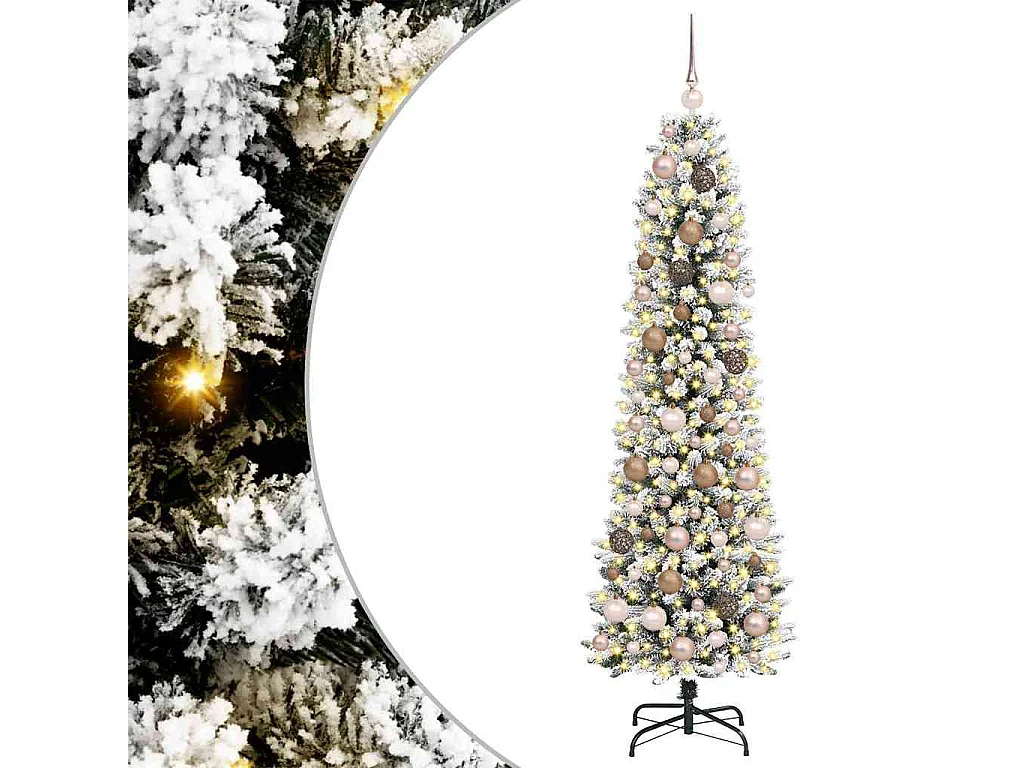 Albero di Natale artificiale Bianco 180 cm PVC, metallo e plastica