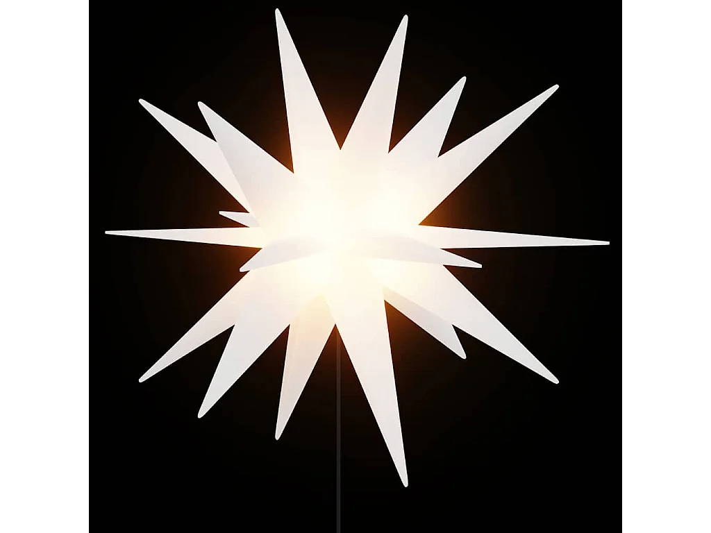 Lumières de Noël avec piquets 3 pcs LED pliable blanc 35 cm