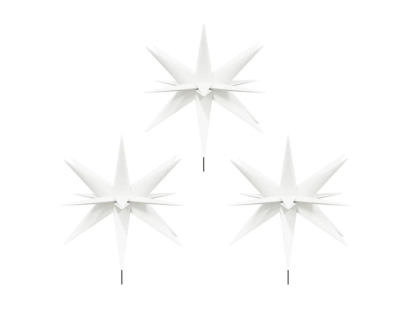 Lumières de Noël avec piquets 3 pcs LED pliable blanc 35 cm