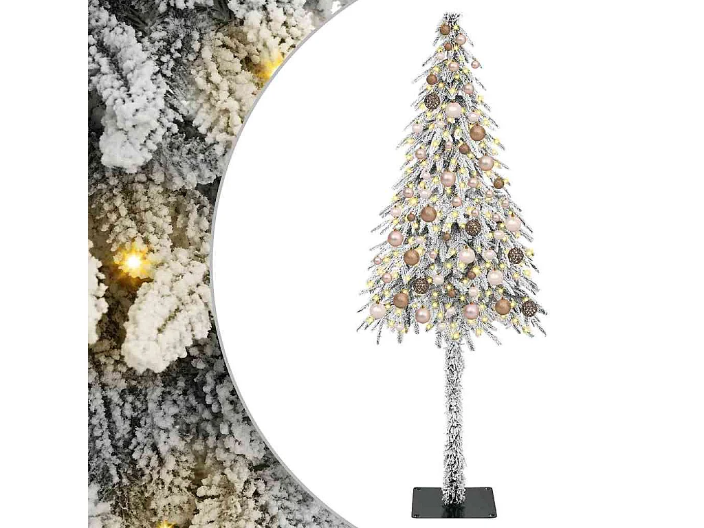 Albero di Natale con 300 LED Bianco 180 cm PE e Acciaio