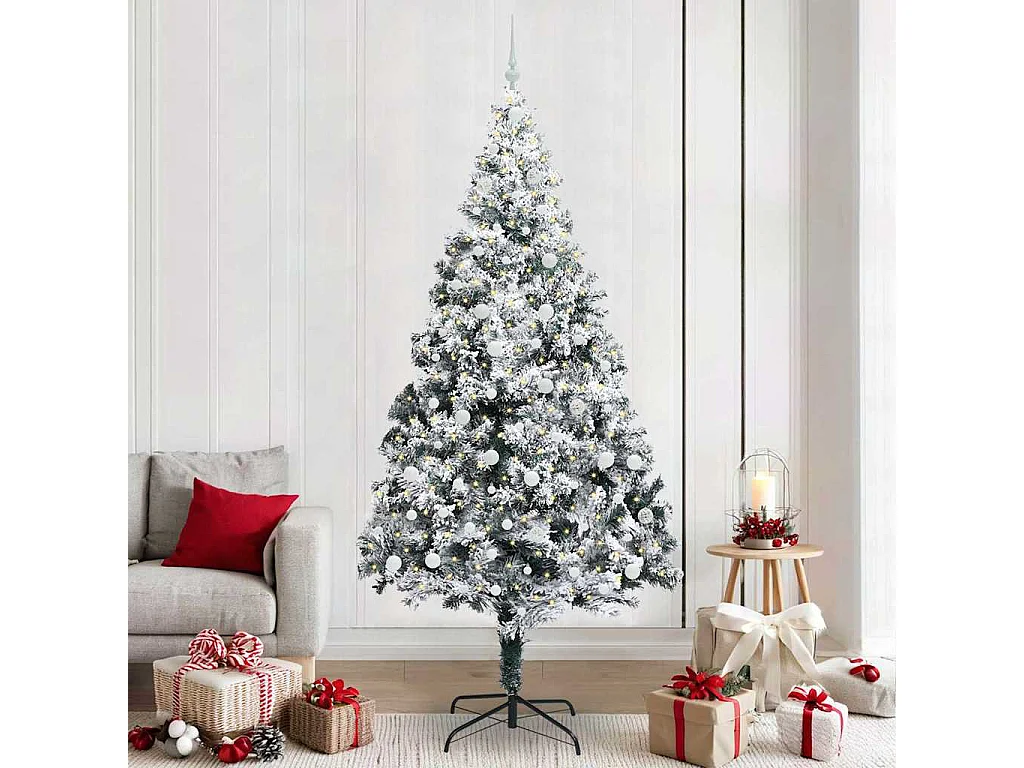 Albero di Natale artificiale verde 240 cm PVC, acciaio e plastica