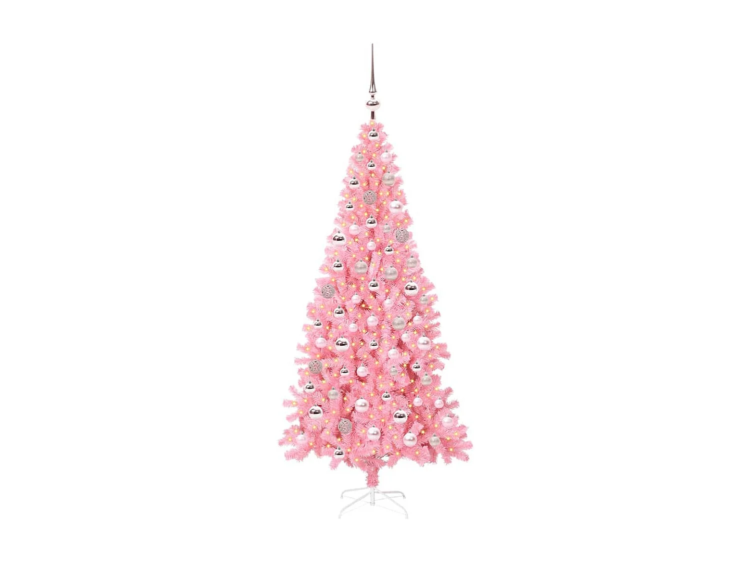 Kerstboom met 300 LED's met standaard Roze 180 cm PVC