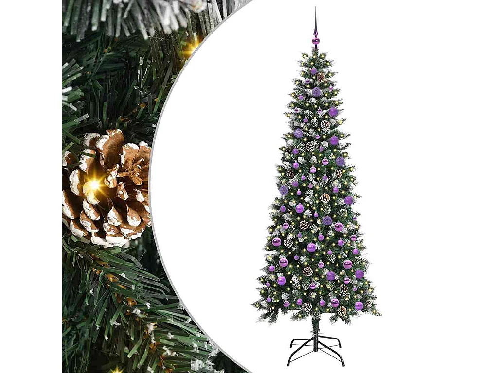 Sapin de Noël artificiel avec 300 LED Vert 86 x 86 x 210 cm