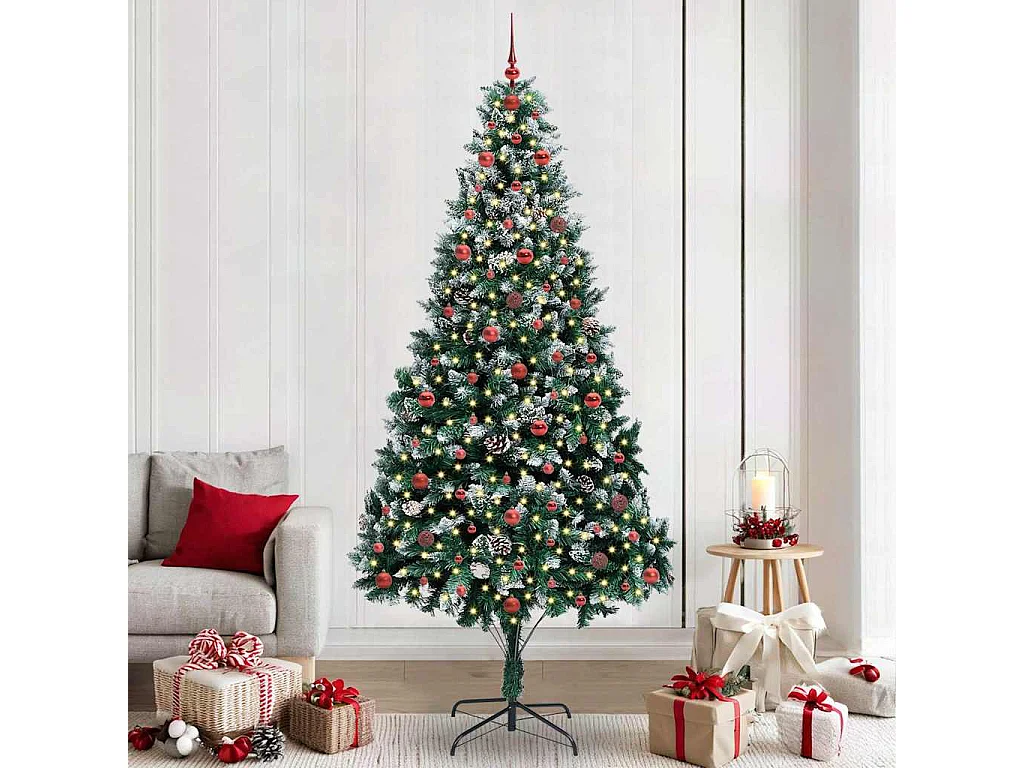 Sapin de Noël artificiel Vert 240 cm PVC, Acier et Plastique