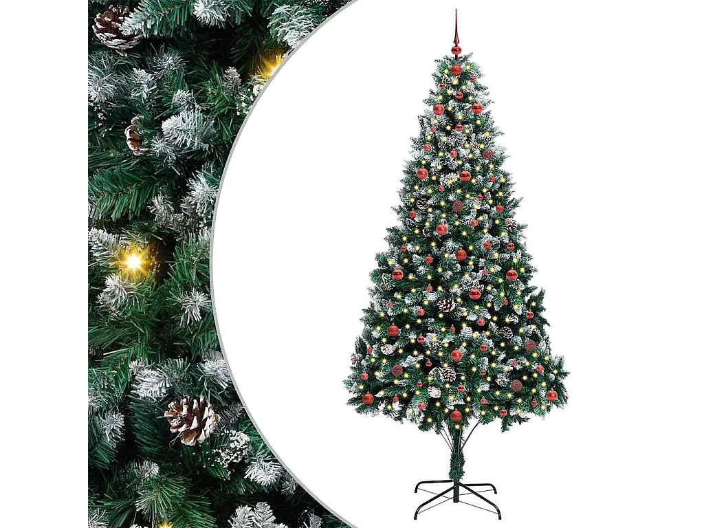 Sapin de Noël artificiel Vert 240 cm PVC, Acier et Plastique