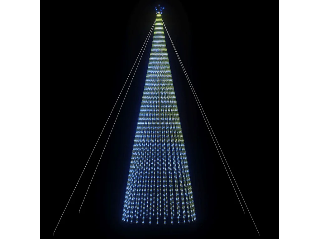 Sapin de Noël à LED 1544 LED bleu 500 cm