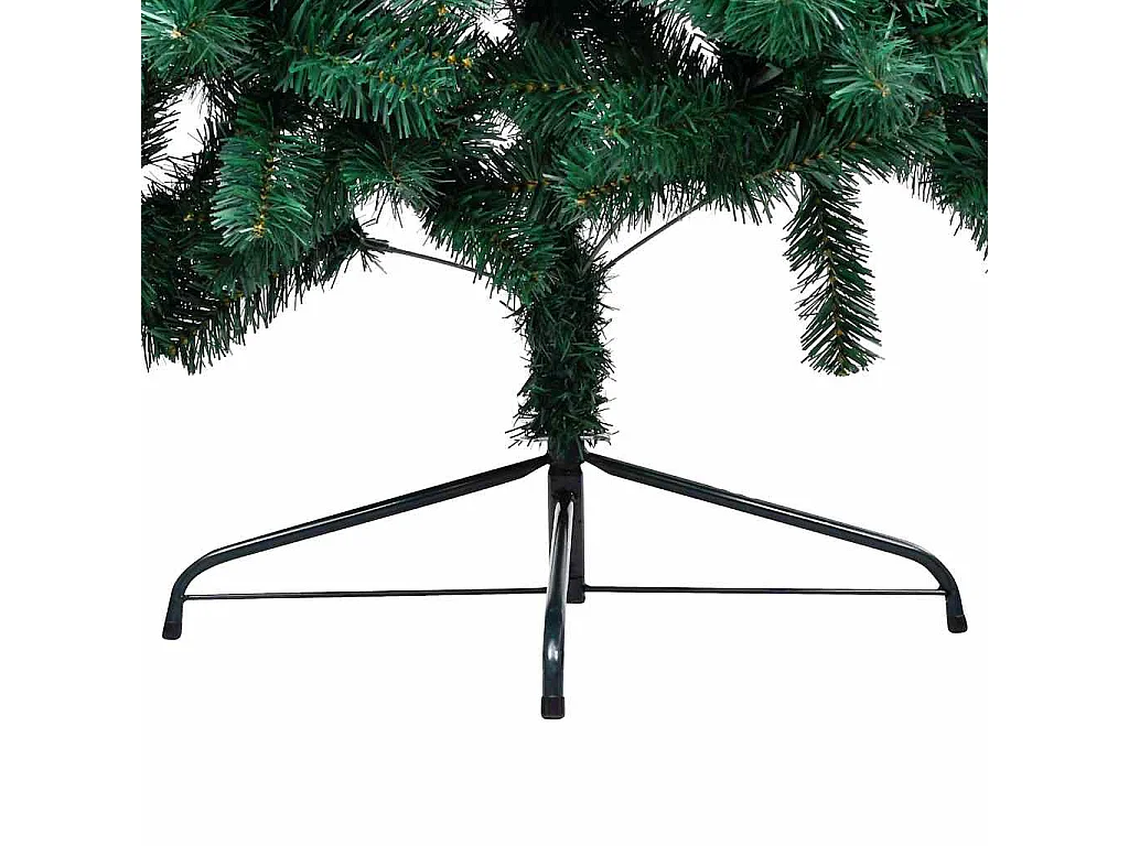 Albero di Natale artificiale preilluminato con palline verdi, 180 cm