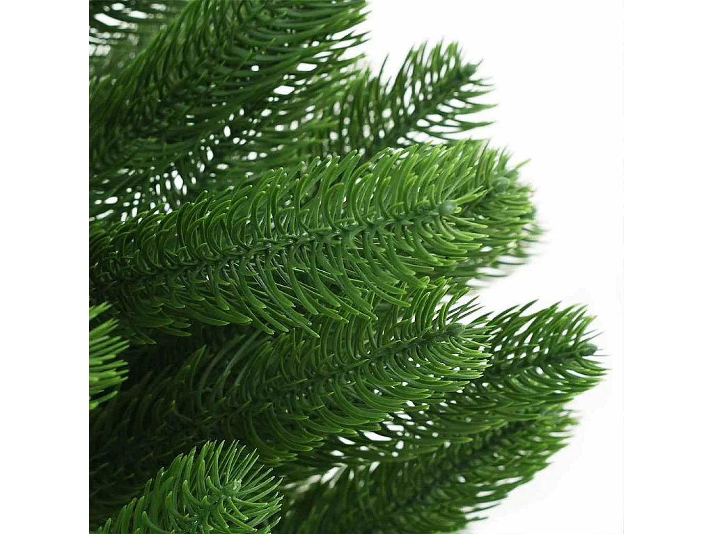 Albero di Natale artificiale preilluminato con palline 210 cm verde