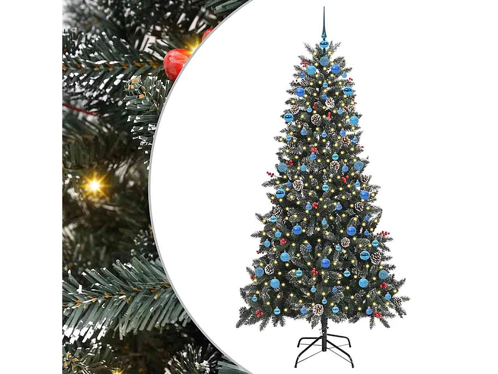 Künstlicher Weihnachtsbaum mit 300 LEDs Grün 114 x 114 x 210 cm