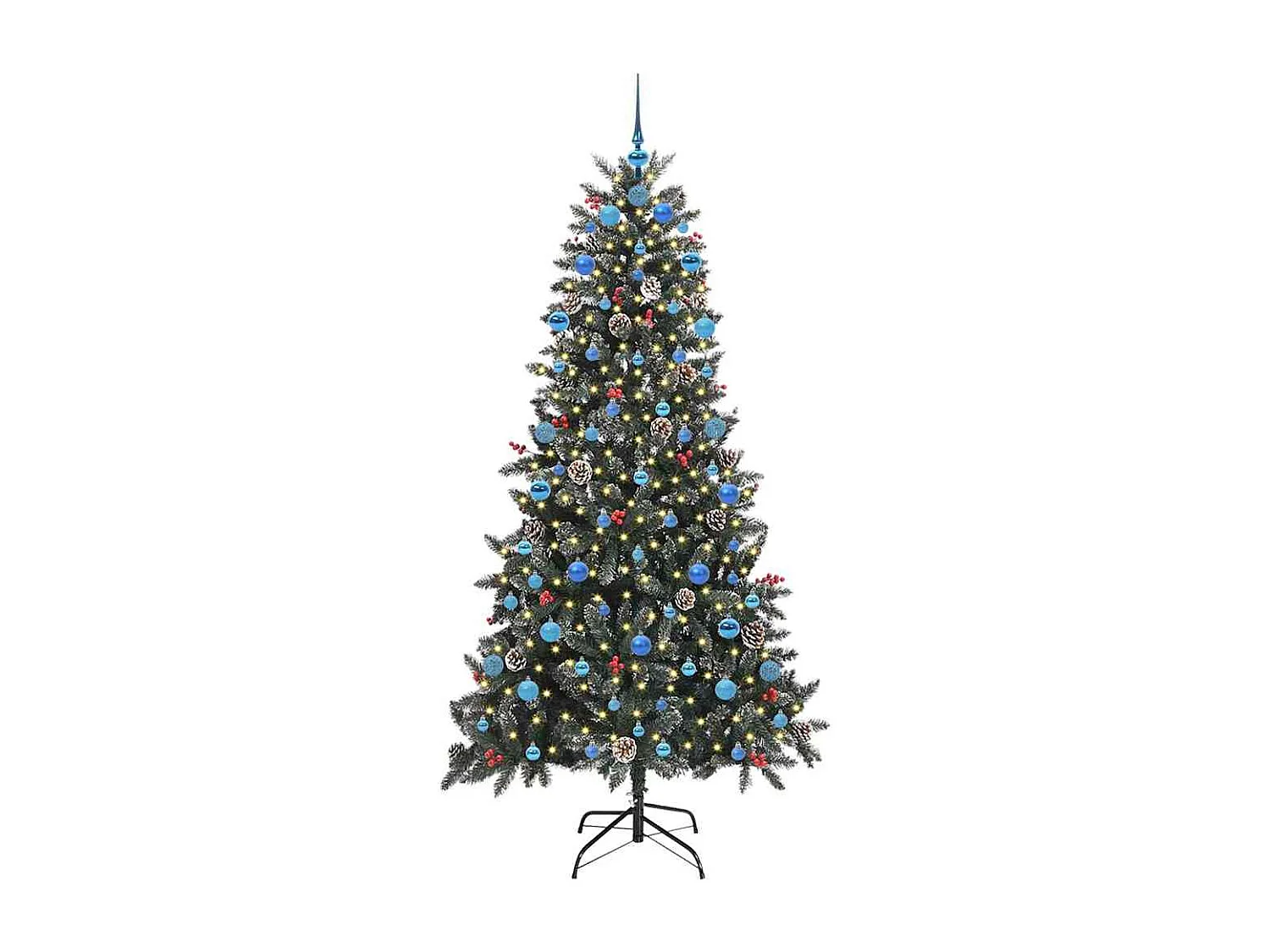 Künstlicher Weihnachtsbaum mit 300 LEDs Grün 114 x 114 x 210 cm