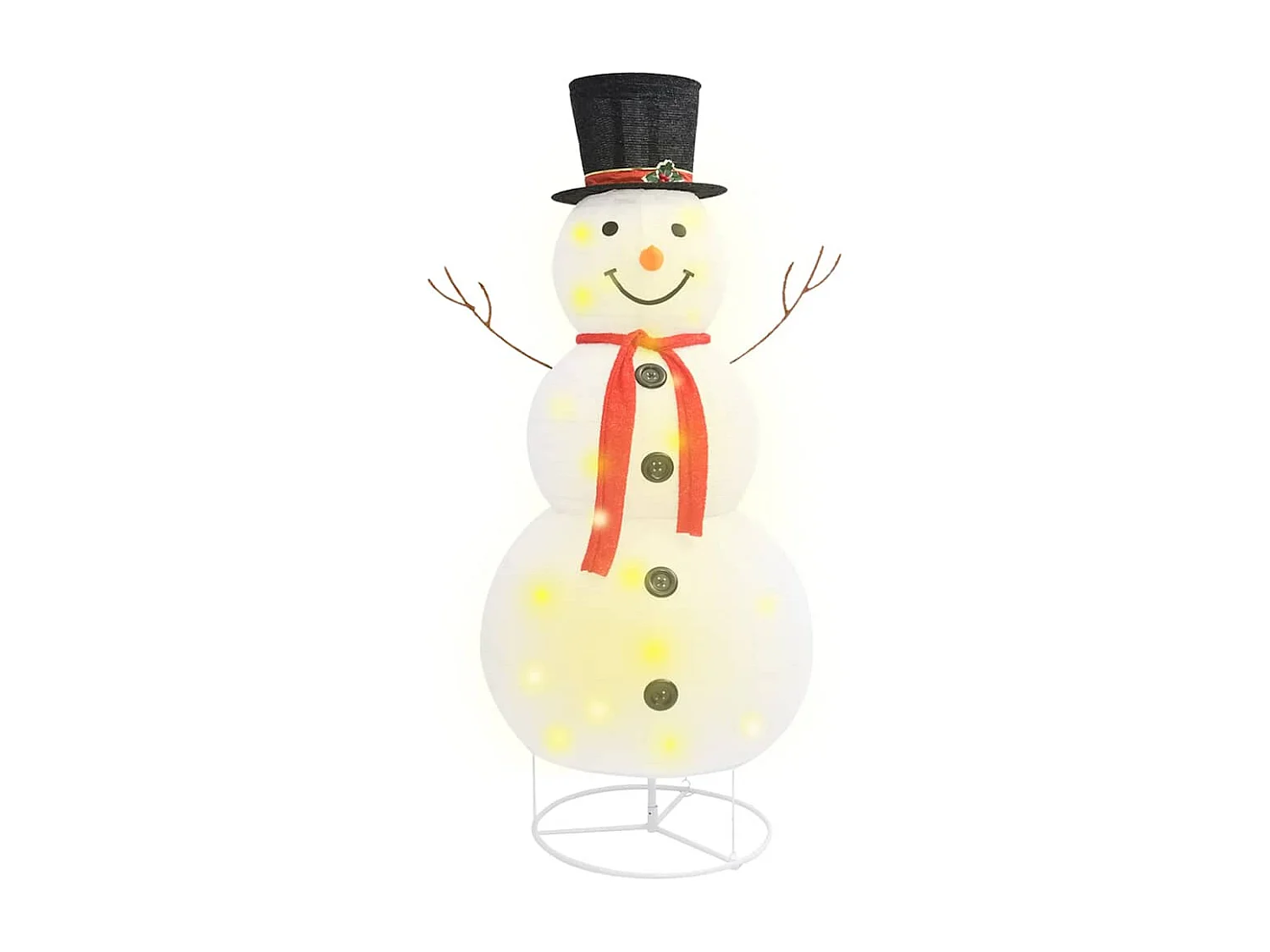 Figurine de bonhomme de neige de Noël à LED Tissu 180 cm