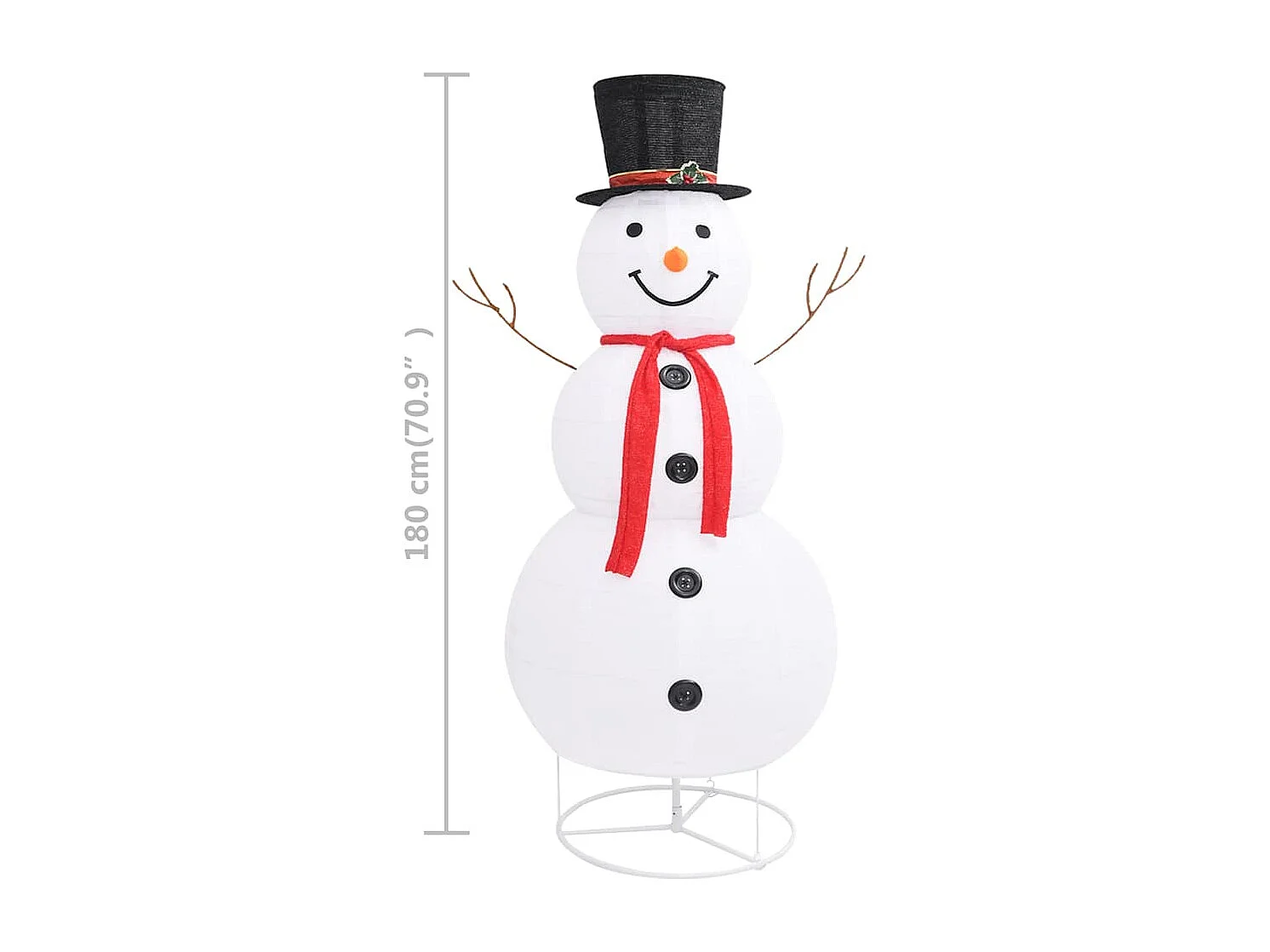 LED Kerst Sneeuwpop Figuur Stof 180cm
