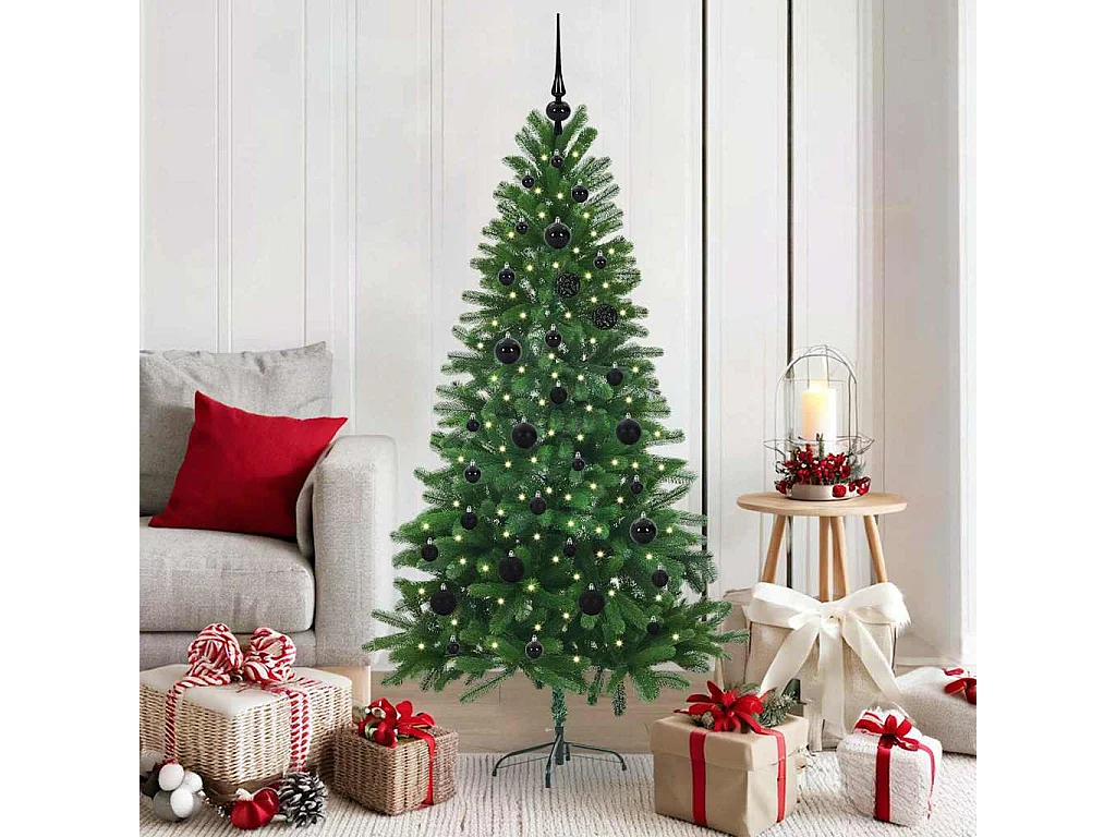 Sapin de Noël avec 150 LED avec support Vert 150 cm PE