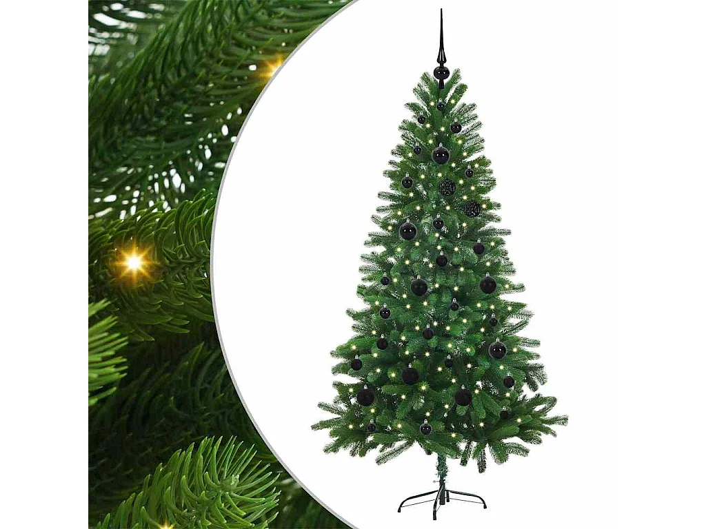 Sapin de Noël avec 150 LED avec support Vert 150 cm PE