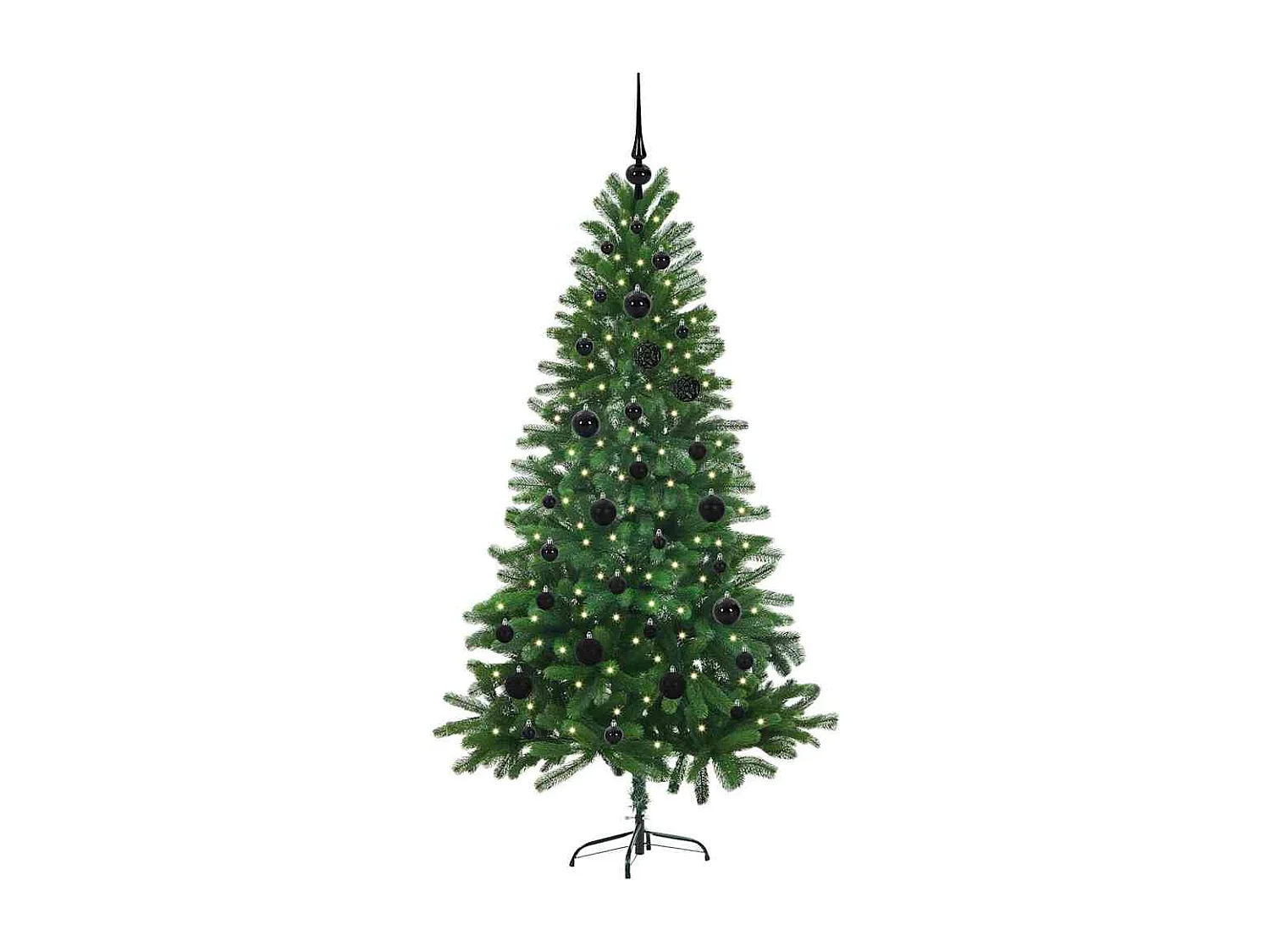Sapin de Noël avec 150 LED avec support Vert 150 cm PE