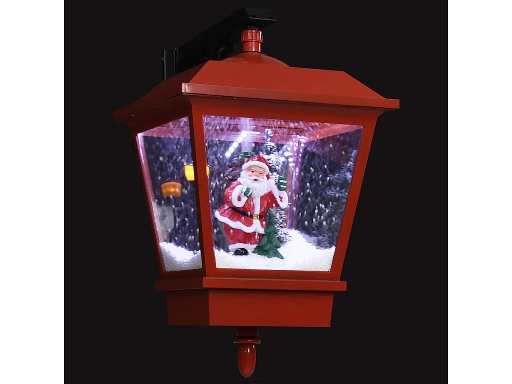 Lampe murale de Noël lumières LED et Père Noël Rouge 40x27x45cm