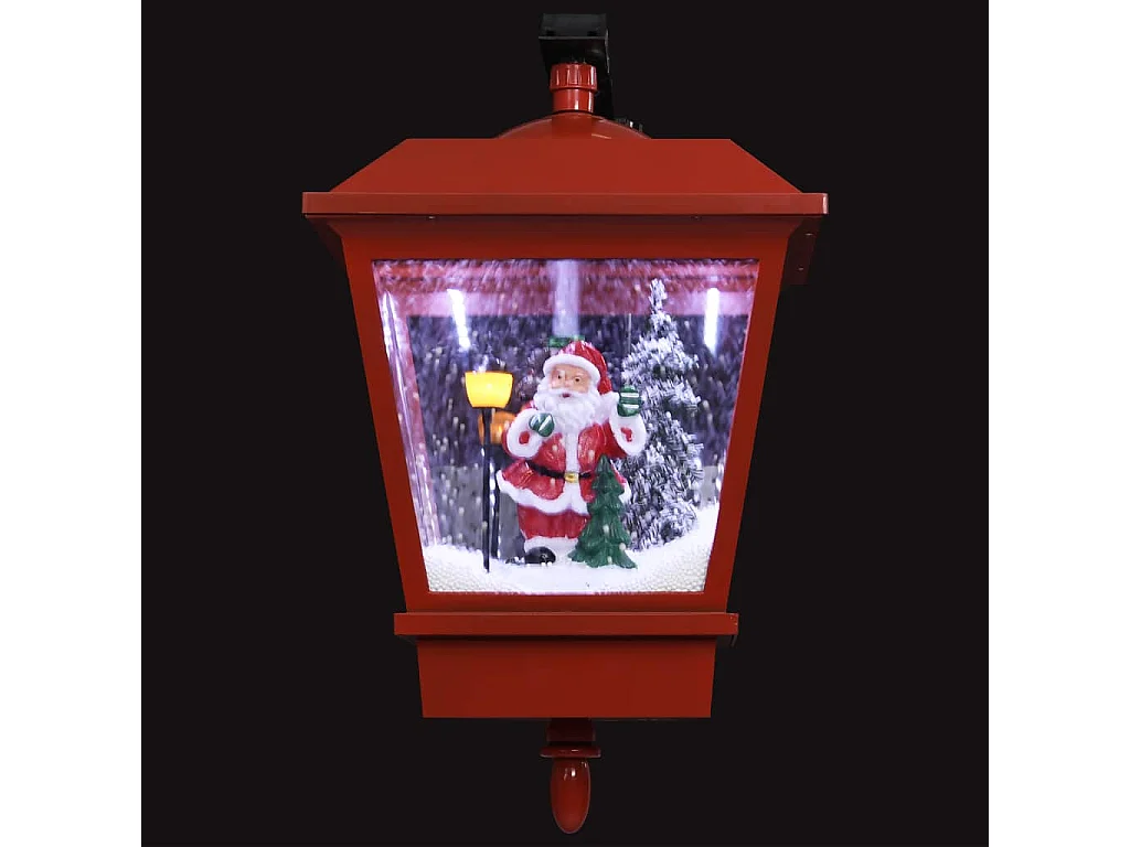 Lampe murale de Noël lumières LED et Père Noël Rouge 40x27x45cm