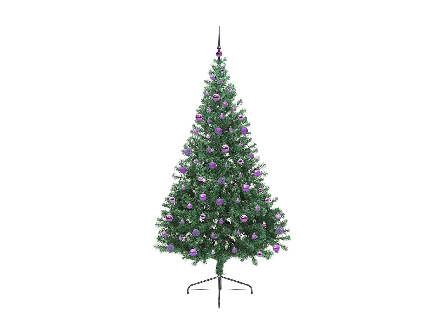 Sapin de Noël artificiel pré-éclairé Vert 210 cm PVC