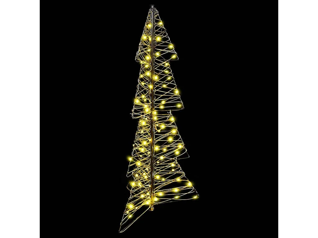 Kerstboom met 100 LED's Warm wit 120 cm Rotan