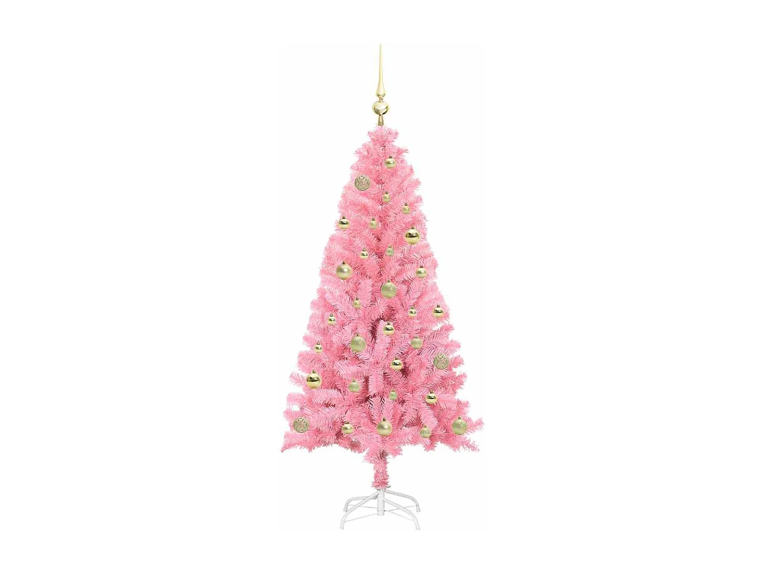 Weihnachtsbaum mit 150 LEDs mit Ständer Pink 150 cm PVC
