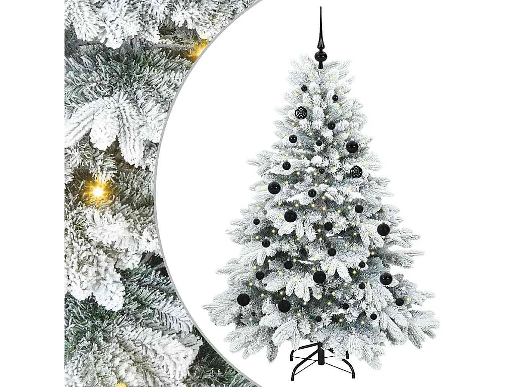 Albero di Natale artificiale con 150 LED Verde 150 cm PE e PVC
