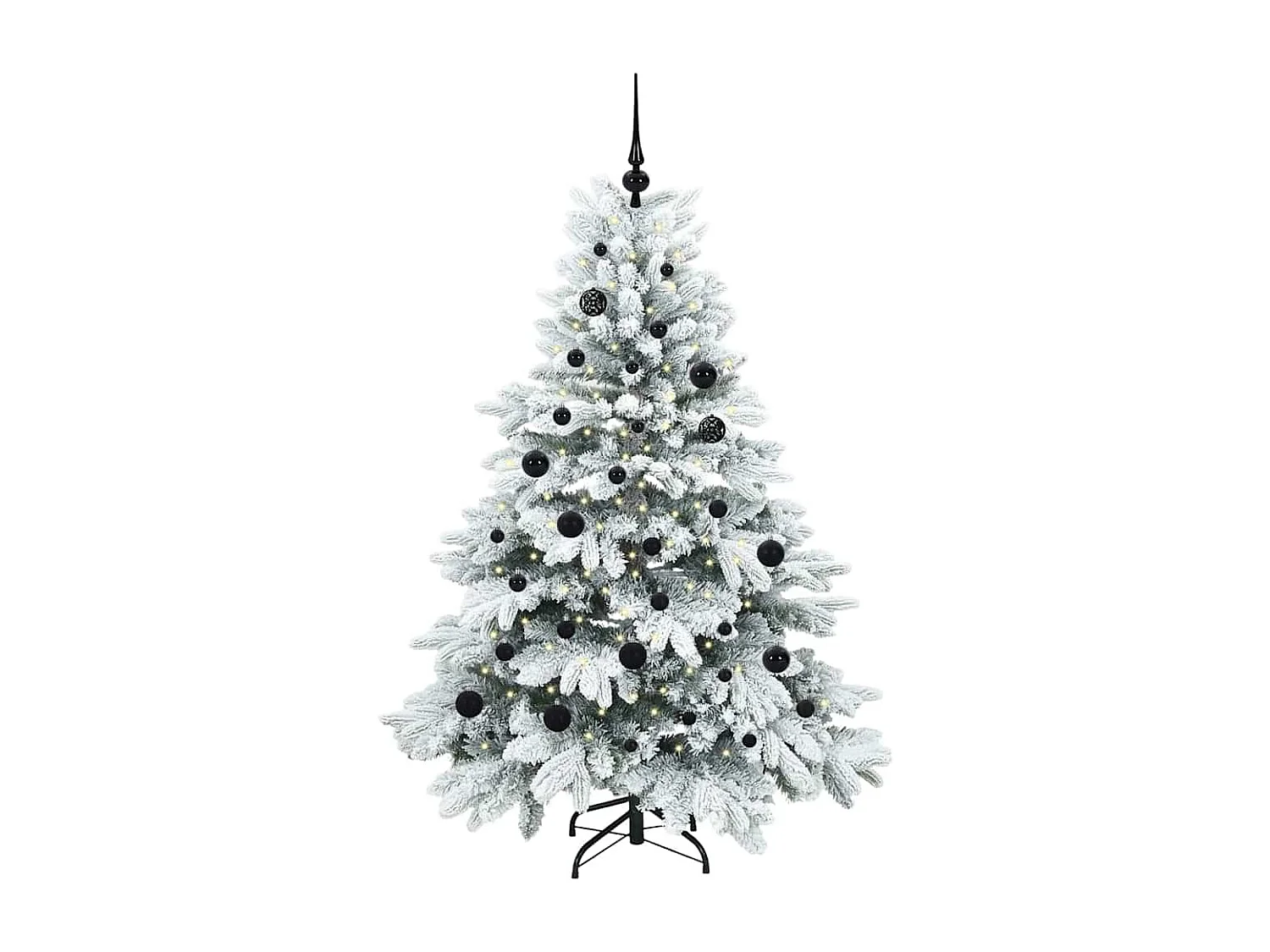 Albero di Natale artificiale con 150 LED Verde 150 cm PE e PVC