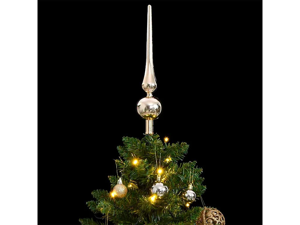 Albero di Natale artificiale articolato da 120 cm con 150 LED e palline
