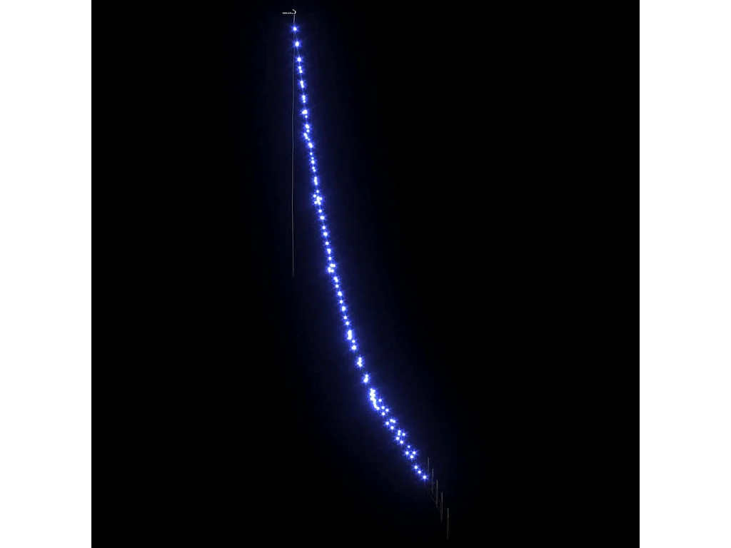 LED Weihnachtsbaum mit Erdspießen Blau 300 cm Metall
