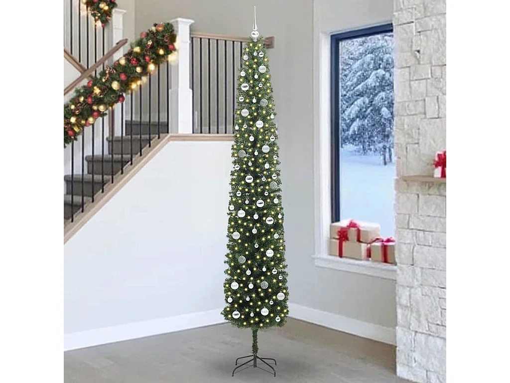 Sapin de Noël artificiel Vert 270 cm PVC et acier et plastique