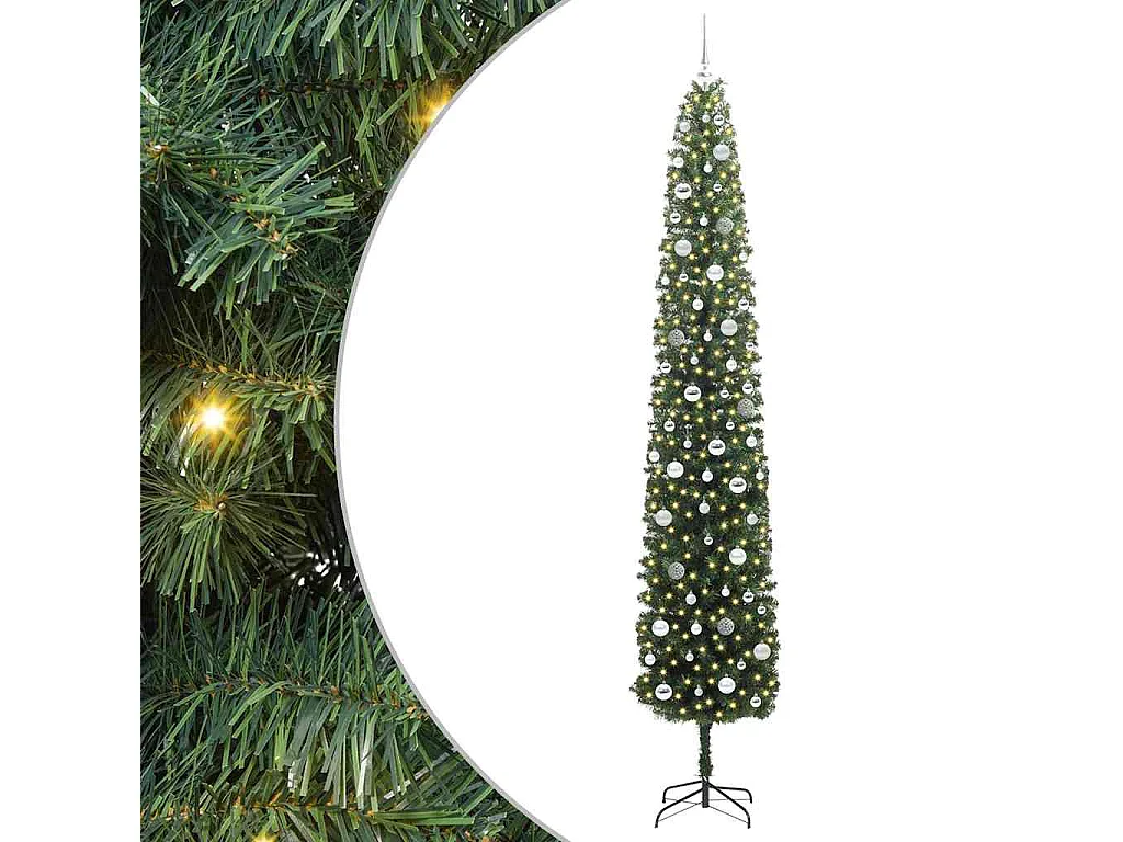 Sapin de Noël artificiel Vert 270 cm PVC et acier et plastique