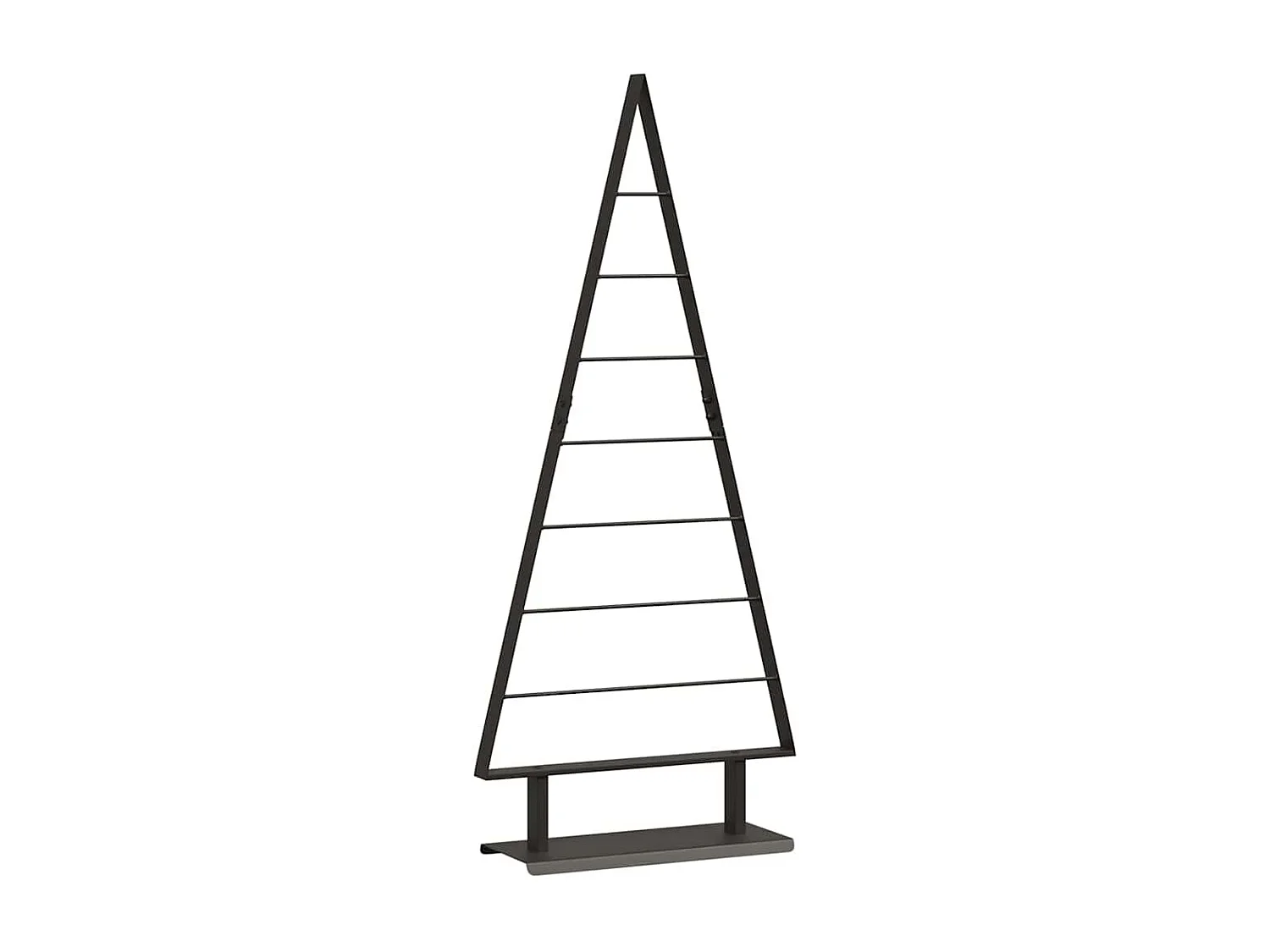 Arbre de Noël en métal avec support Noir 125 cm Acier