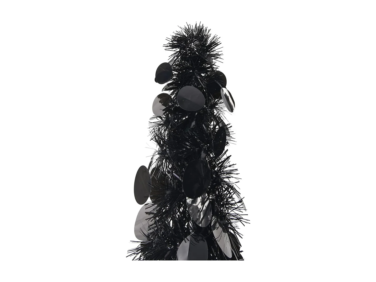 Sapin de Noël artificiel escamotable noir 150 cm PET