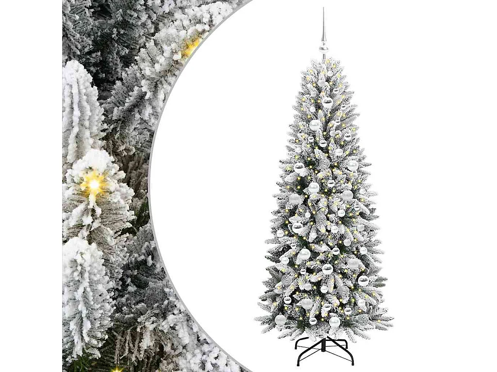 Albero di Natale artificiale con 300 LED Bianco 73 x 73 x 180 cm