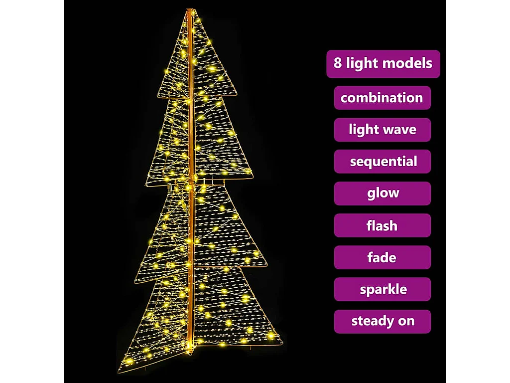 Sapin de Noël avec 160 LED Blanc chaud 150 cm PET