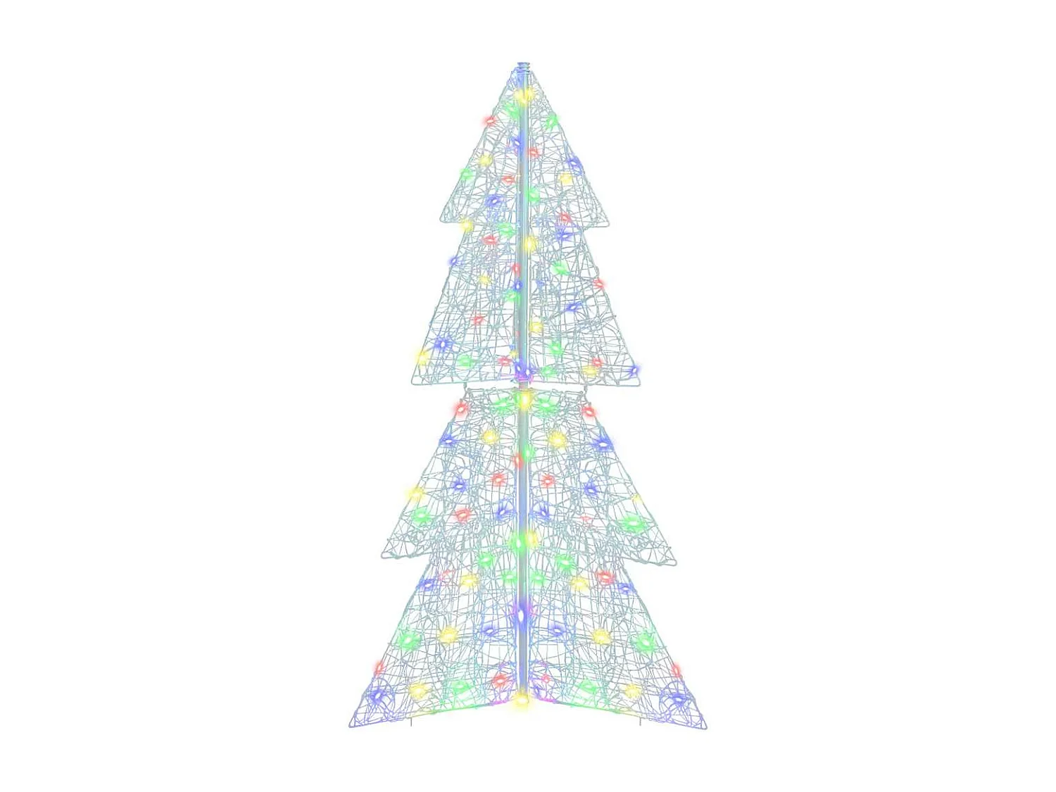 Sapin de Noël avec 160 LED Multicolore 150 cm Acrylique