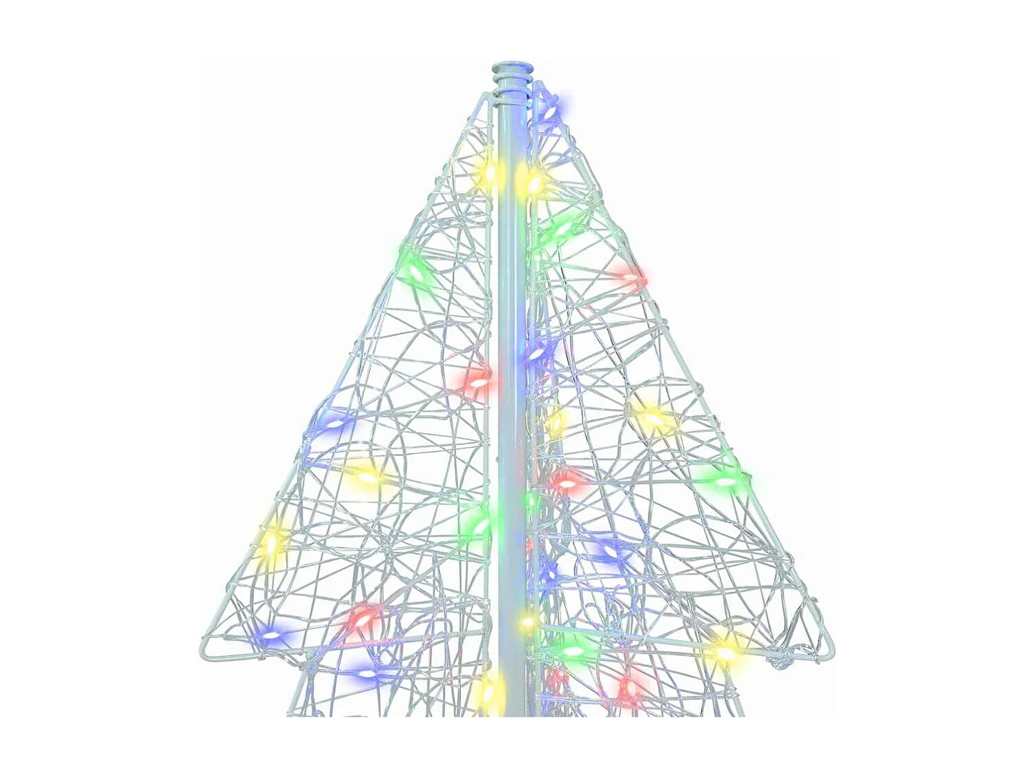 Sapin de Noël avec 160 LED Multicolore 150 cm Acrylique