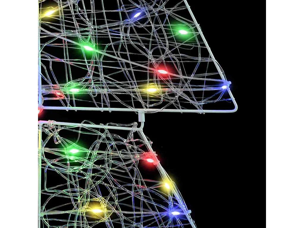Sapin de Noël avec 160 LED Multicolore 150 cm Acrylique
