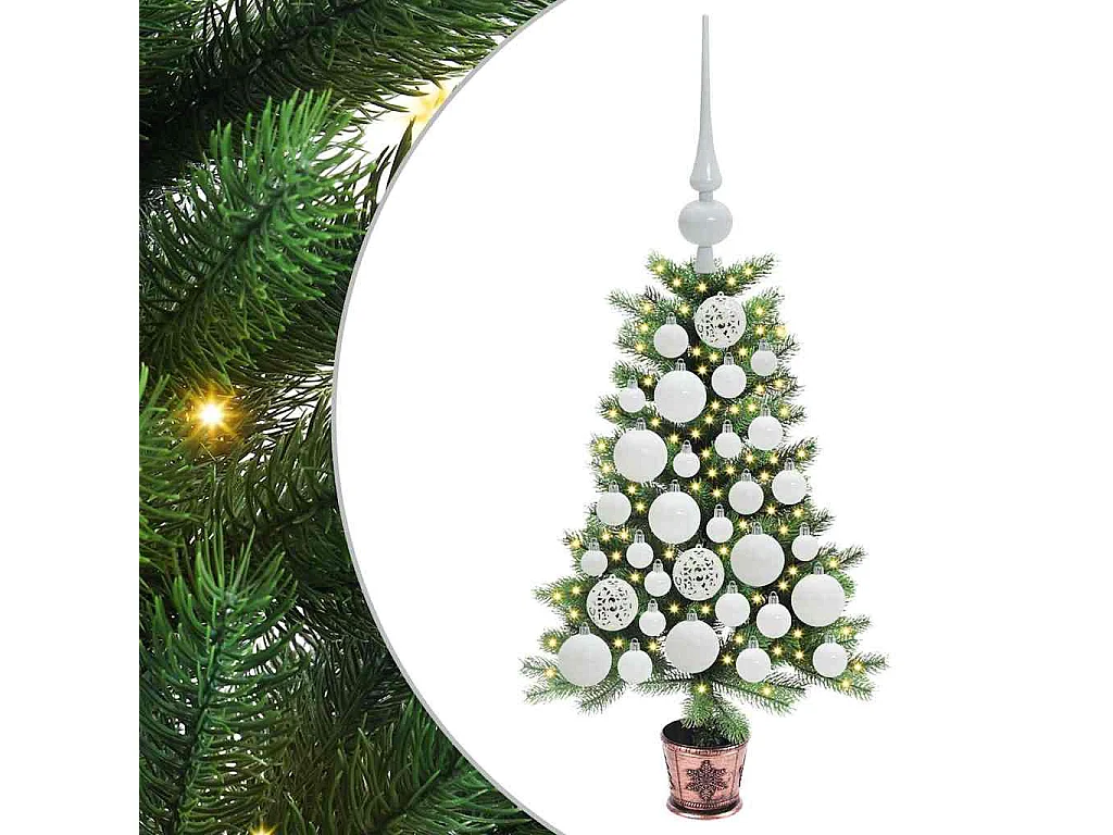 Weihnachtsbaum mit 150 LEDs mit Ständer Grün 65 cm PE