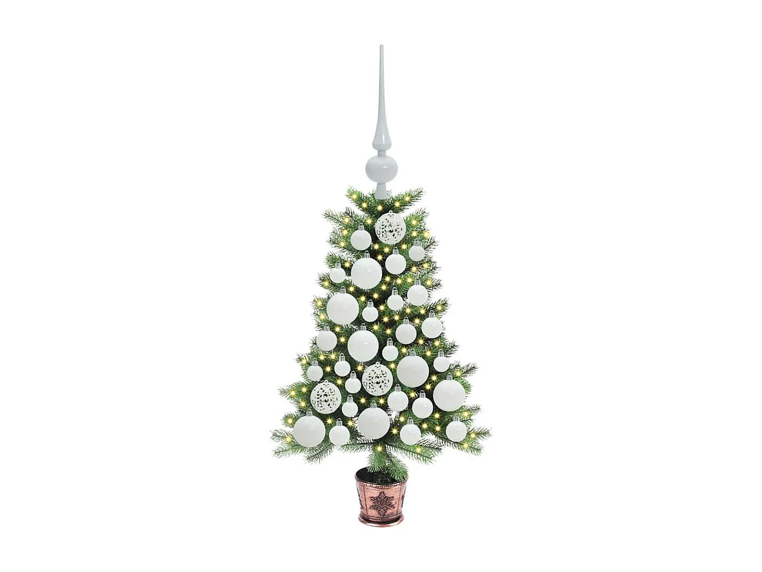 Weihnachtsbaum mit 150 LEDs mit Ständer Grün 65 cm PE