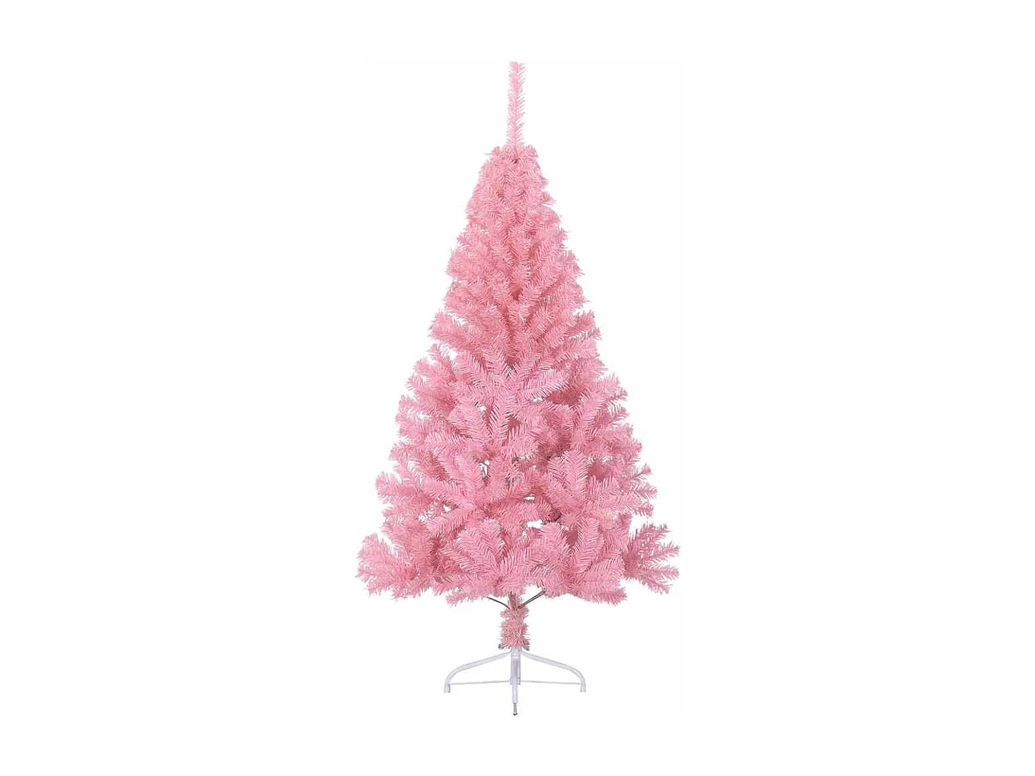 Künstlicher Weihnachtsbaum mit Beleuchtung, Rosa, 150 cm, PVC