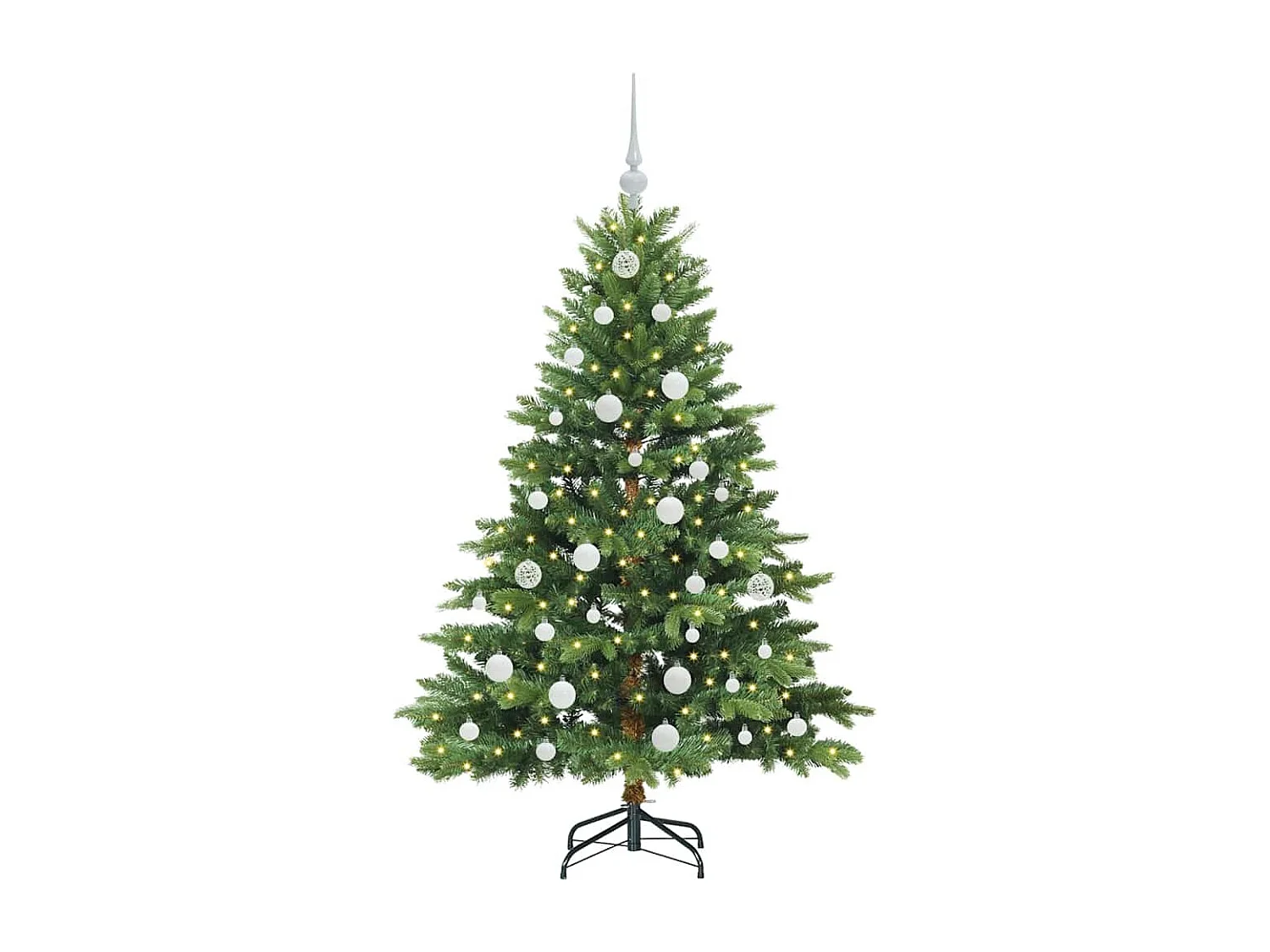 Sapin de Noël artificiel avec 150 LED Vert 150 cm PE et PVC