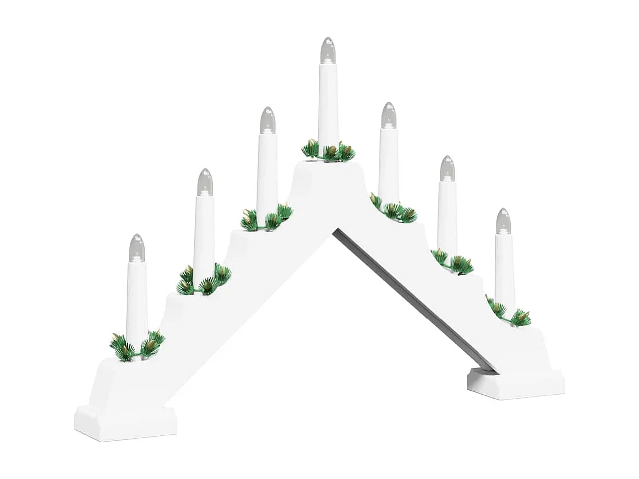 Pont de bougie de Noël 3 pcs Blanc 39.5 x 5 x 29 cm Pin massif