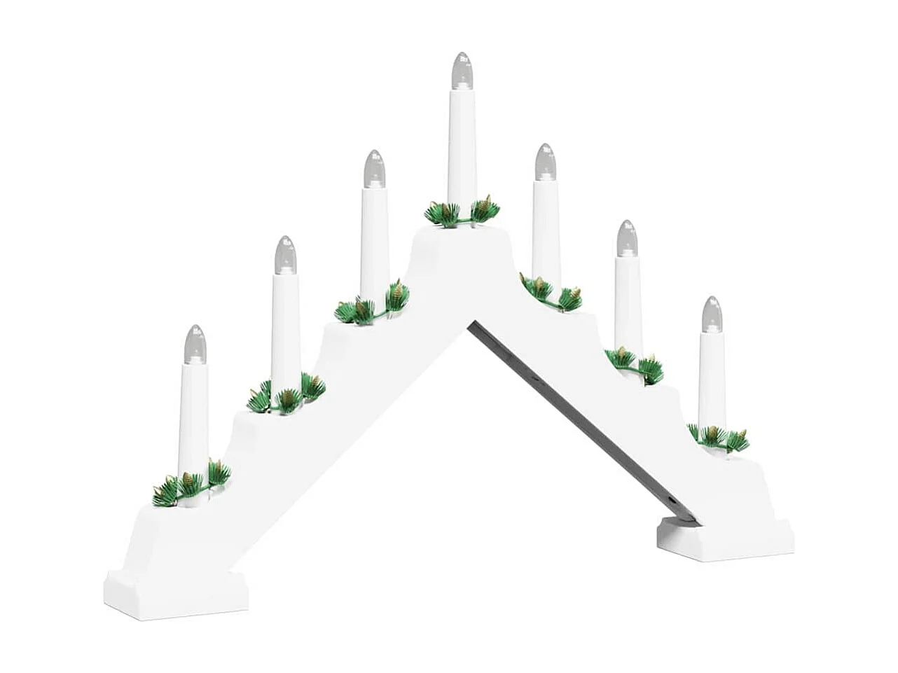 Pont de bougie de Noël 3 pcs Blanc 39.5 x 5 x 29 cm Pin massif