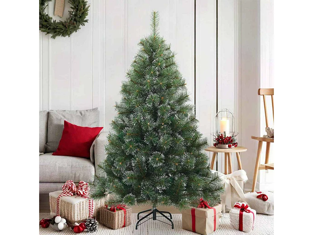 Albero di Natale artificiale con rami flessibili, soffice di neve