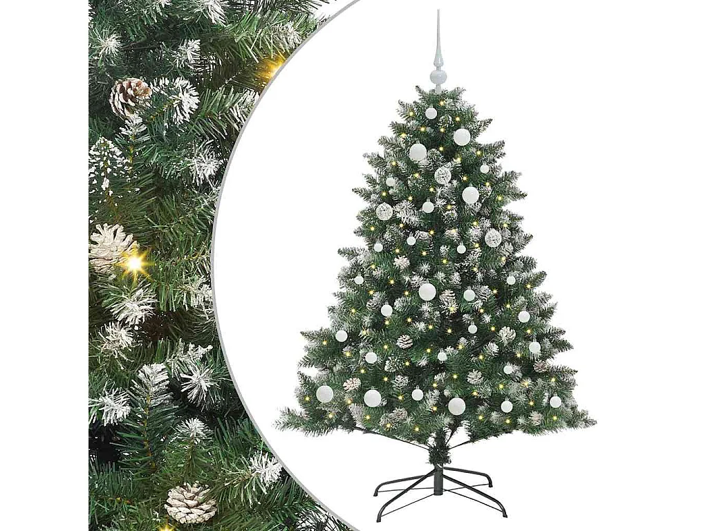 Kunstkerstboom met 150 LED's Groen 105 x 105 x 150 cm