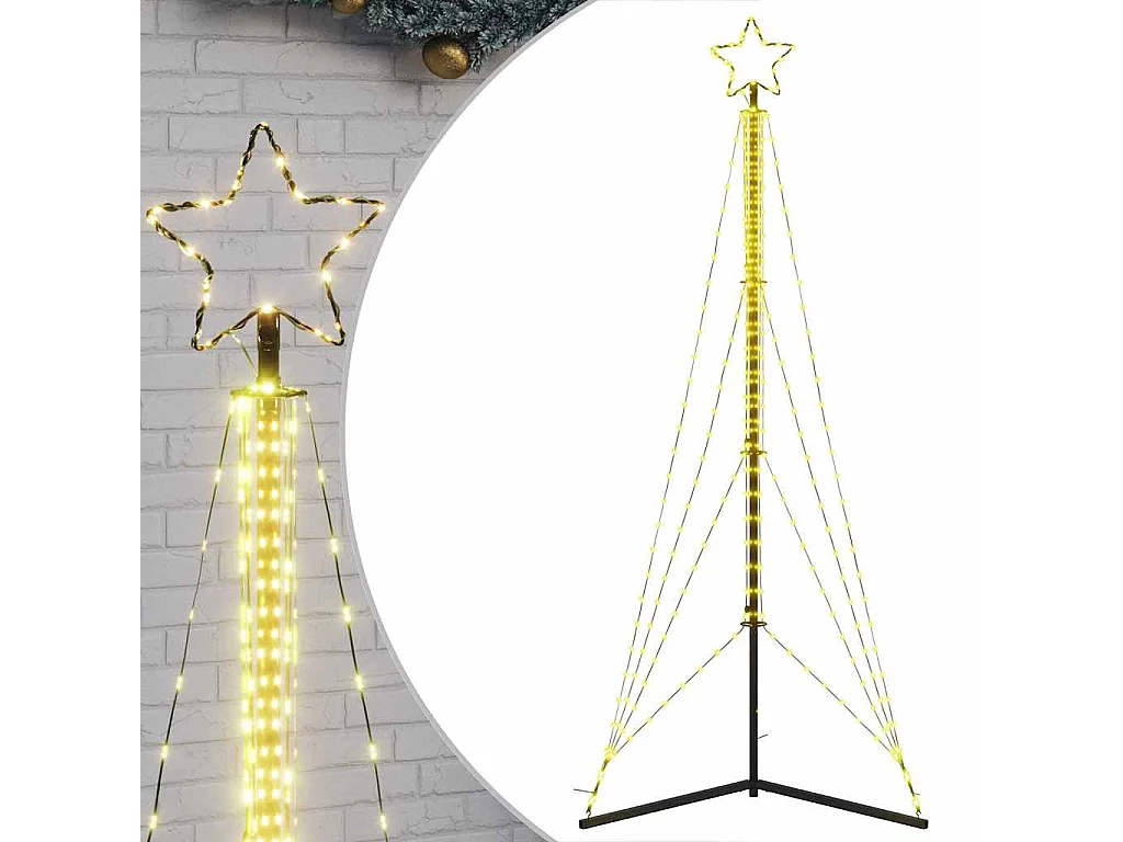 Albero di Natale a LED 483 LED bianco caldo 240 cm