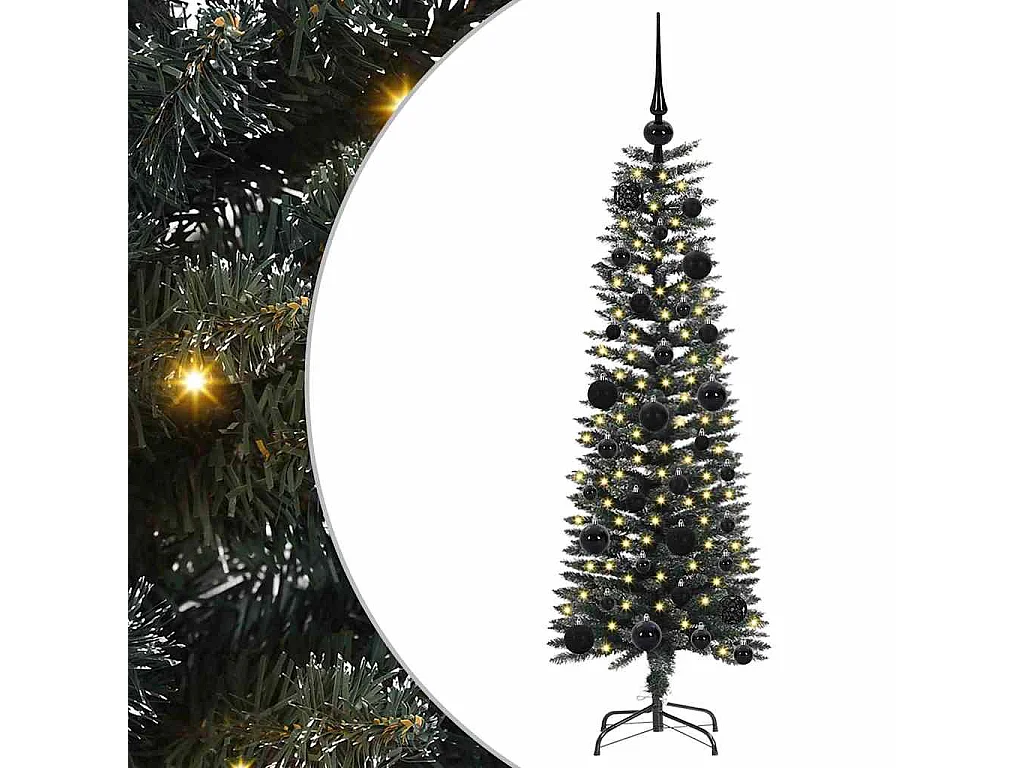 Kunstkerstboom met 150 LED's Groen 40,5 x 40,5 x 120 cm