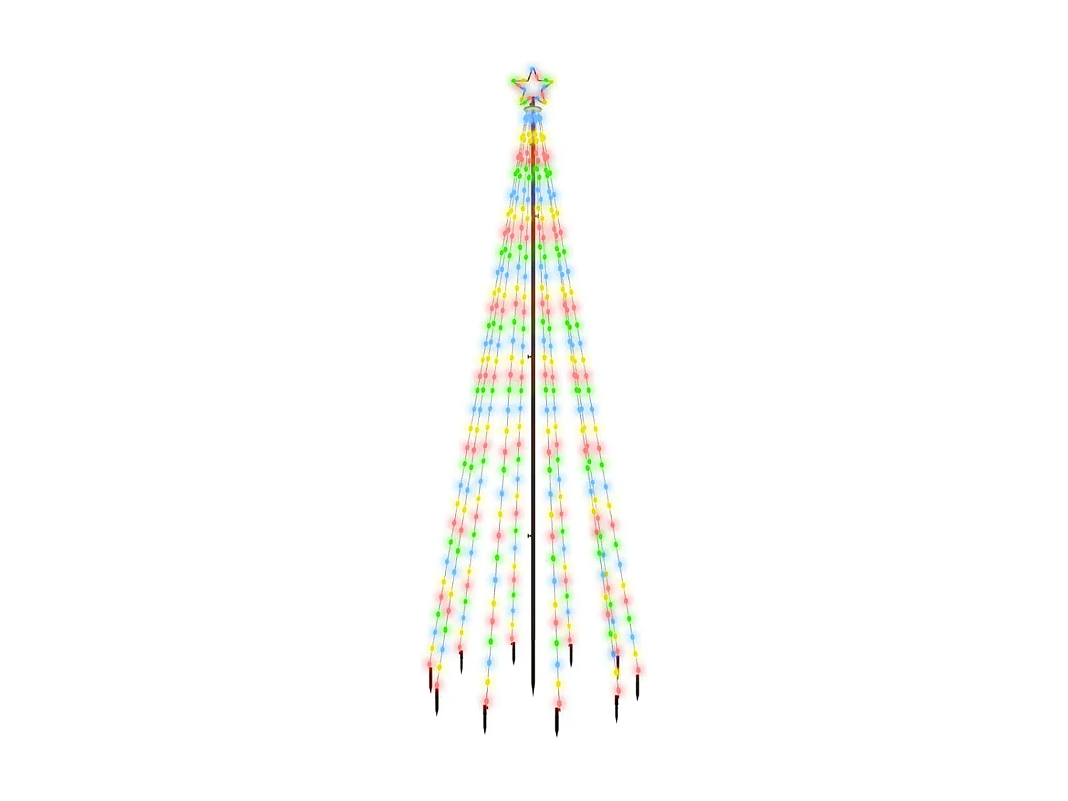 Sapin de Noël avec piquet Coloré 310 LED 300 cm