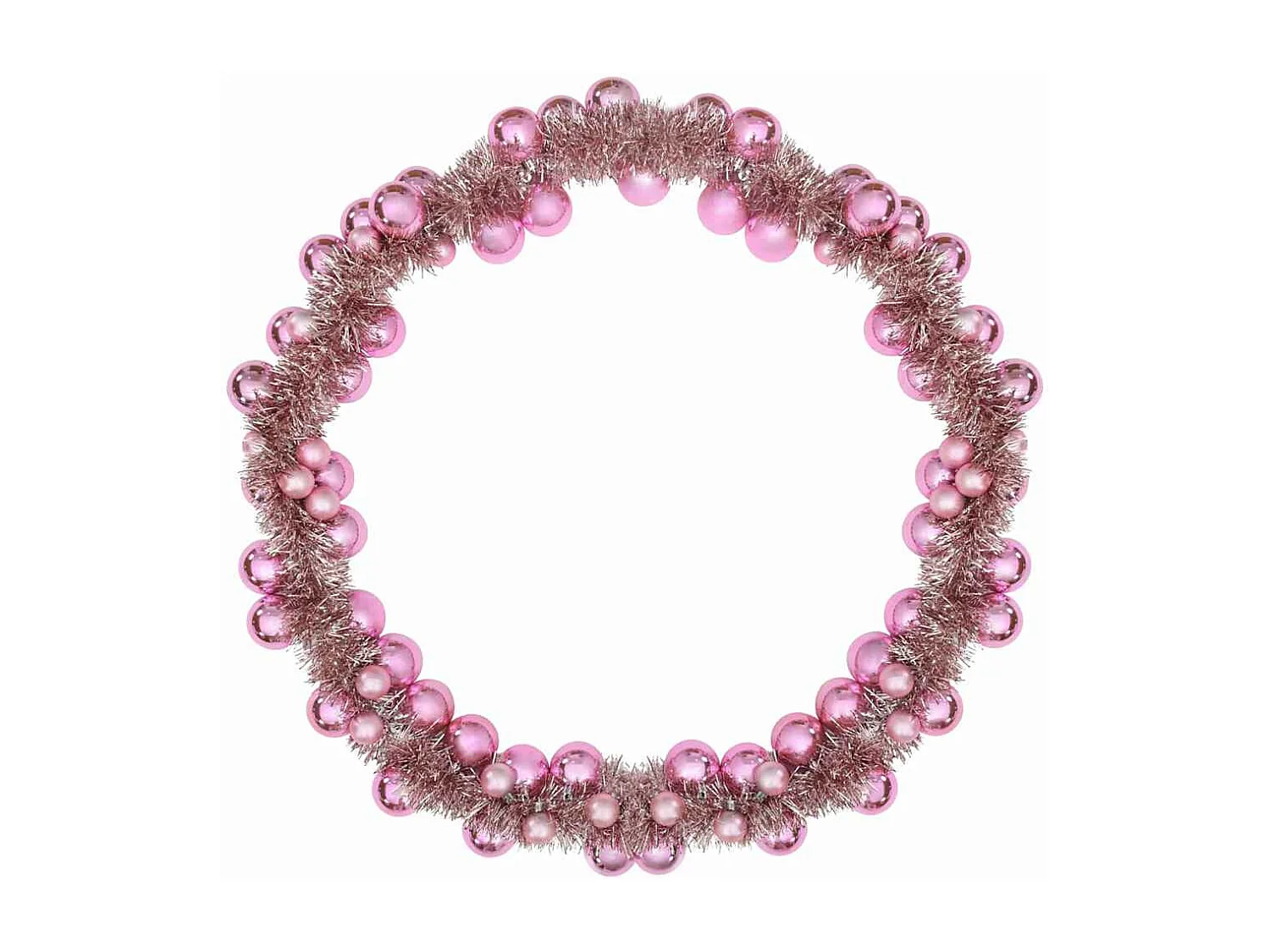 Guirlande de Boules de Noël Rose 186 cm Polystyrène